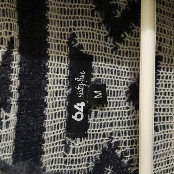 64 Sixty Five Mohair Blend Long Sleeve Open Front Boho Aztec Cardigan Size Med - Picture 4 of 10